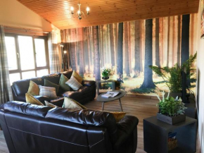 Silver Birch Lodge with Hot Tub near Cupar Fife